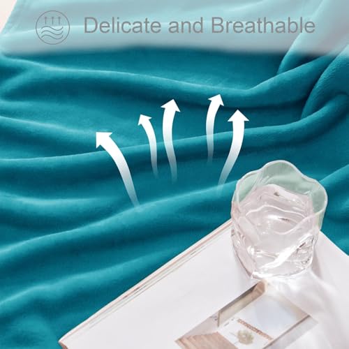 Soft Large Fleece Throw Blanket for Couch (Teal / Throw XL (50" x 70"))