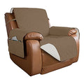 Reversible Recliner Chair Covers Couch Covers for Dogs (Large Recliner / Camel/Ivory)