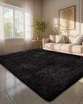 6x9 Black Rugs for Living Room (3- Black / 6' x 9' (Rectangular))