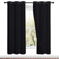 Black Blackout Curtains for Nursery 42" Wide x 72" Long 2 Panels (Black / 42"W x 72"L (Pack of 2))