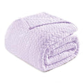 Soft Fleece Bed Blanket Queen Size (Lilac Purple / Queen ( 90x90 IN ))