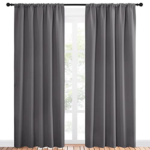 Blackout Curtain Panels for Window (Grey / 52"W x 84"L (Pack of 2))