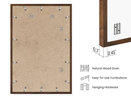 24x36 Walnut Oak Frame Set of 3 (Set of 03 / Walnut Oak / 24x36 in)