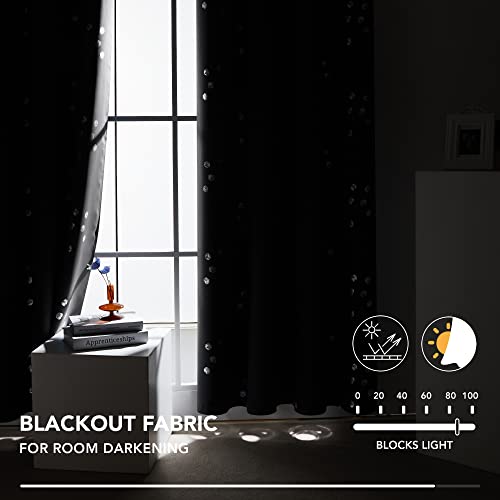 Blackout Curtains (Dark Grey/Cubic / 52"W x 95"L (Pack of 2))