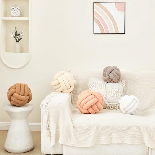 Beige Knot Pillow Ball (Beige / 8inch)