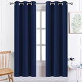 Blackout Curtains 38x72 inch Navy Blue Thermal Drapes (Navy Blue / 38"W x 72"L (Pack of 2))