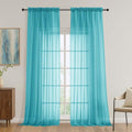 Turquoise Bedroom Curtains 2 Panel Sets 96 Inch Length (Turquoise / 59"W x 96"L (Pack of 2))