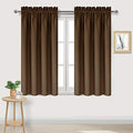 Blackout Curtains for Bedroom Living Room 38 x 45 Inch Long Brown (Brown / 38"W x 45"L (Pack of 2))
