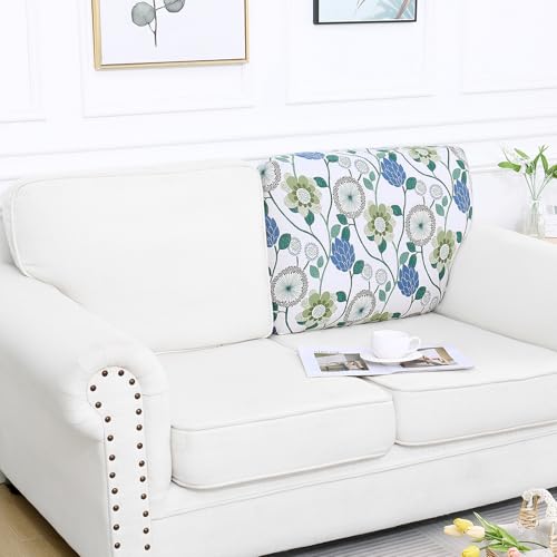 Printed Couch Cushion Covers (Light Green / Backrest Large)