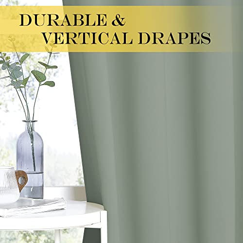 Room Divider Curtain 132 Inches Long (Sage Green / 80"W x 132"L (Pack of 1))