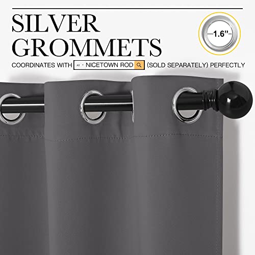 Biscotti Beige Blackout Curtains for Living Room 66" x 80" 2 PCs (Grey / 66"W x 80"L (Pack of 2))