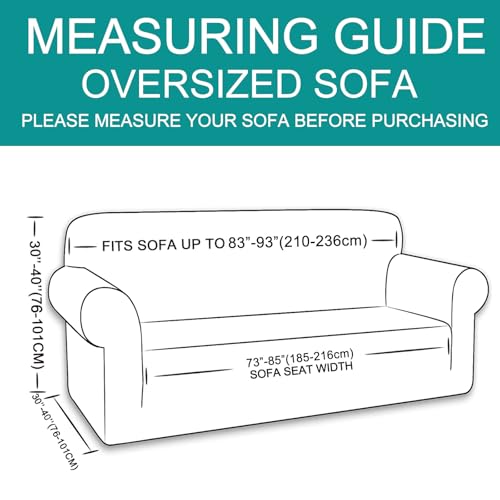 Oversized Stretch Couch Cover Slipcover (Camel / Xl Sofa)