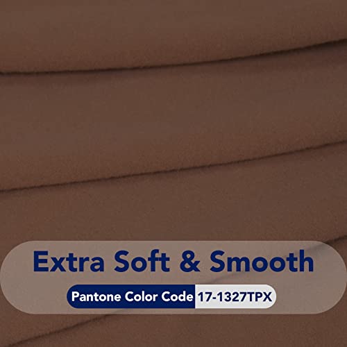 Super Stretch Chair Covers Fleece Couch Covers for Sofa Brown (Small Chair / Brown)