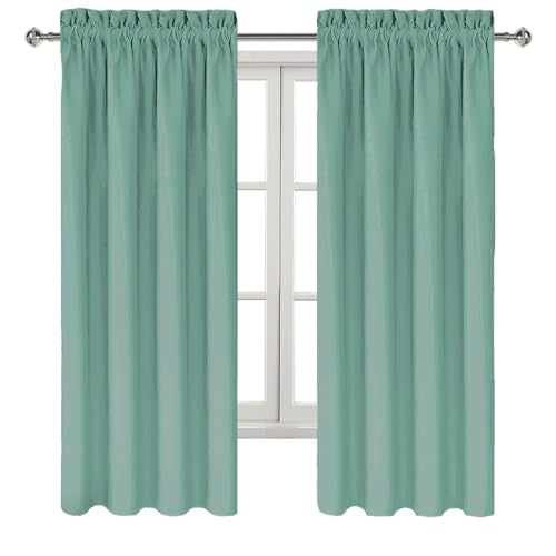 Blackout Curtains for Living Room Thermal Insulated (Sage Green / 42"W x 72"L (Pack of 2))