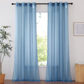 Stone Blue Sheer Curtains 90 Inches Long (Stone Blue / 54"W x 90"L (Pack of 2))