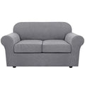 3 Piece Stretch Sofa Covers for 2 Cushion Loveseat Couch Covers for Living Room Sofa Slipcovers (Medium / Dove)