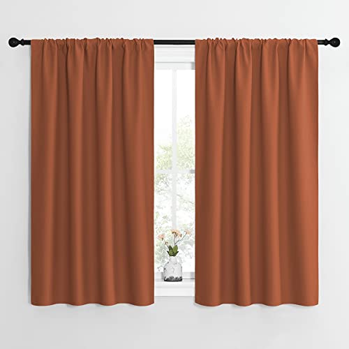 Blackout Curtains and Drapes (Burnt Orange / 42"W x 54"L (Pack of 2))