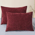 Decorative Standard Throw Pillow Covers 26 X 20 Inches Burgundy (26" x 20" (Pack of 2) / Burgundy)
