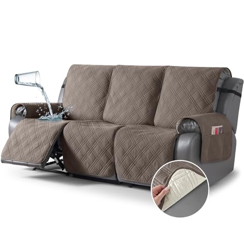 100% Waterproof Recliner Sofa Cover (Taupe / 3 Seater Standard)