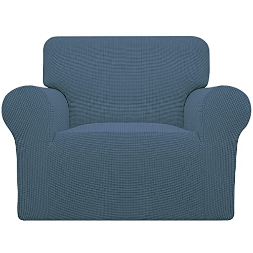 Stretch Oversized Chair Slipcover with Arm Washable Bluestone (Small-XL Chair / Bluestone)