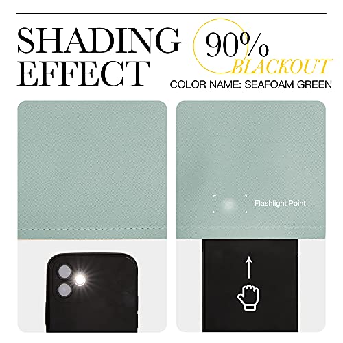 Modern Blackout Curtains Noise Reducing (Seafoam / 42"W x 54"L (Pack of 2))