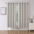 Blackout Curtains 72 Inch Length 2 Panels Set (Natural / 52"W x 72"L (Pack of 2))