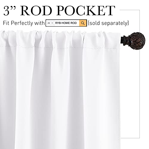 French Door Window Curtain Coverings (Pure White / 29"W x 45"L (Pack of 2))