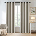 Cobblestone Blackout Bedroom Curtains Drapes 84 Inch Long 52"x84" (Cobblestone / 52"W x 84"L (Pack of 2))