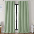 Ava Light Green Blackout Curtains for Bedroom 96 Inches Long 2 Panels (Light Green / 50"W x 96"L (Pack of 2))