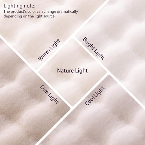 Creamy White Rabbit Plush Rug 6'x9' (Creamy White / 6' x 9' (Rectangular))