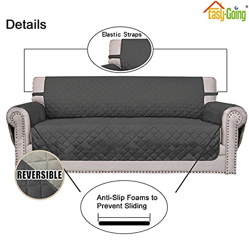 Reversible Couch Cover (Darkgray/Beige / Small-XL Chair)