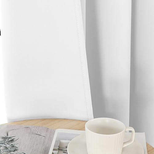 Curtains 84 Inches Long 2 Panels Set (Pure White / 52"W x 84"L (Pack of 2))