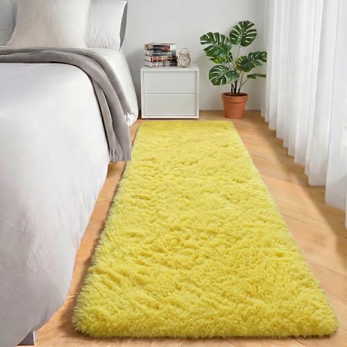 Yellow Runner Rugs for Bedroom Living Room (Yellow / 2' x 6' (Runner))