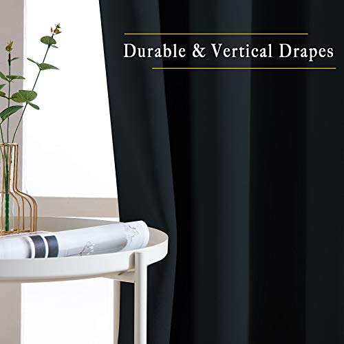Blackout Curtain Panels 95" L (Black / 80"W x 95"L (Pack of 2))