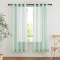 Sage Green Sheer Curtains 72 inches Long (Sage Green / 54"W x 72"L (Pack of 2))