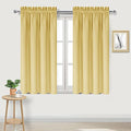 Blackout Curtains for Bedroom Living Room 42 x 54 Inch Long 2 Panels (Light Yellow / 42"W x 54"L (Pack of 2))