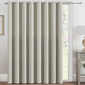 Blackout Patio Curtains 100 x 108 Inches for Sliding Door Extral Wide Blackout Curtain Panels Thermal Insulated Room Divider (100"W x 108"L (Pack of 1) / Ivory/Cream)