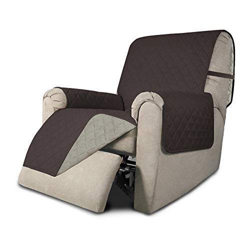 Reversible Couch Cover (Chocolate/Beige / Small Recliner)