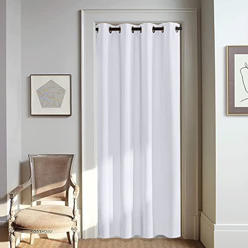 Room Darkening Privacy Doorway Curtains (Greyish White / 46"W x 80"L (Pack of 1))