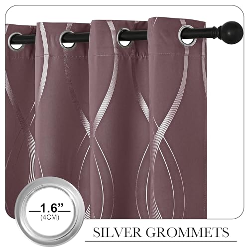 Dry Rose Blackout Curtain Panels 84 for Living Room and Bedroom 2 Panels (1 - Dry Rose / 52"W x 84"L (Pack of 2))
