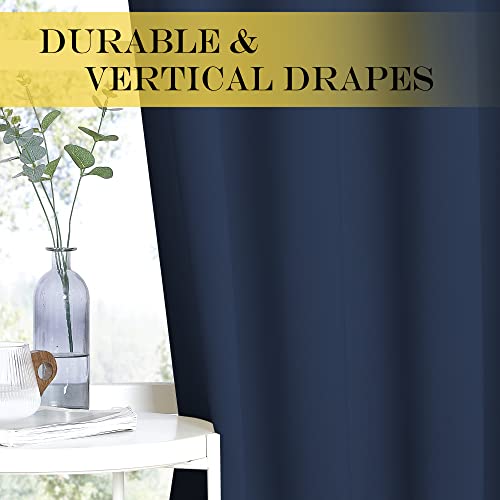 Bedroom Curtain 78 inch Length (Navy / 52"W x 78"L (Pack of 1))