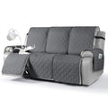 Waterproof Recliner Couch Covers Washable (Dark Gray / 3 Seater)