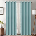 Blackout Curtain for Living Room Thermal Insulated Window Treatment Curtain Extra Long 96 inch Length Energy Saving Solid Grommet Top Blackout Drape (52"W x 96"L (Pack of 1) / Mineral Blue)