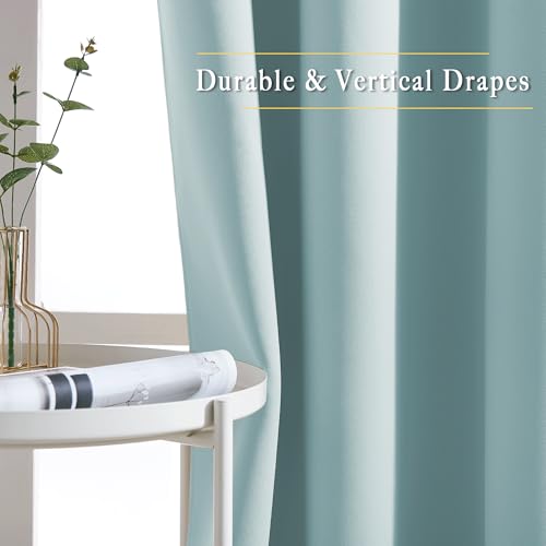 Sky Blue Curtains for Kids Room (Sky Blue / 52"W x 95"L (Pack of 2))