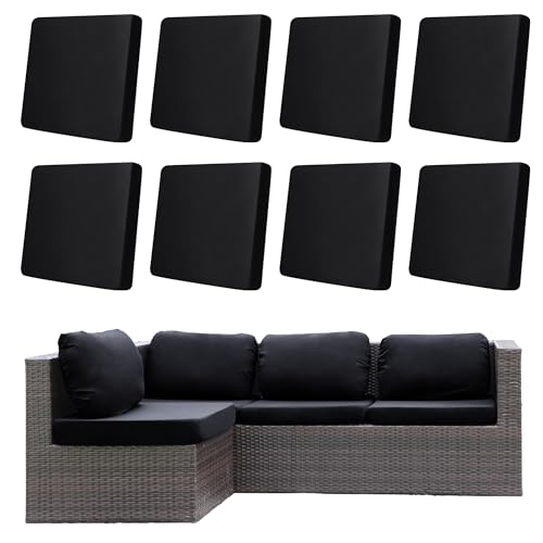 8Pcs Outdoor Cushion Covers (Black. / 8PCS)