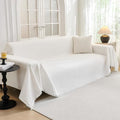 Oversized Couch Cover Sofa Covers Couch Covers for 3 Cushion Couch Sofa Pet Friendly L Shaped Couch Cover Sectional Couch Covers Non Slip Furniture Protector for Kids (91" x 150" / White)