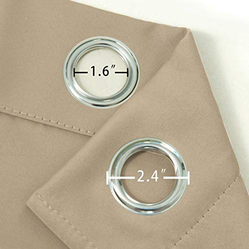 Beige Thermal Blackout Curtains (Beige / 52"W x 54"L (Pack of 2))