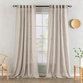 Natural Linen Curtains 52x108 Inch 2 Panels for Bedroom Living Room (52"W x 108"L (Pack of 2) / Natural)