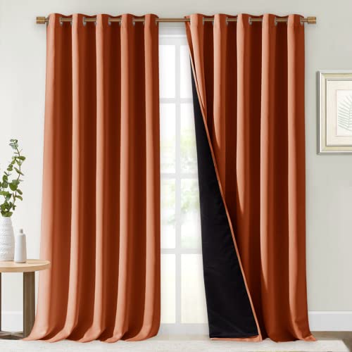 Full Shading Curtains for Windows (Burnt Orange / 70"W x 95"L (Pack of 2))