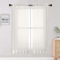 Sheer Ivory Curtains (Ivory / 59"W x 63"L (Pack of 2))
